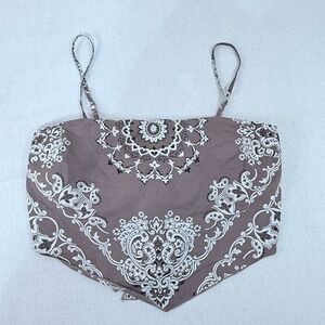 American Eagle Women's Top Sz Small Bandana Scarf Shirt